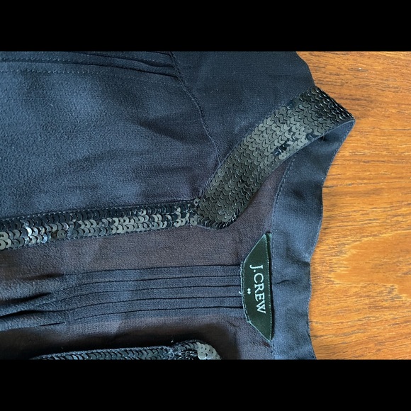 J. Crew, sheer top with sequins collar - Picture 2 of 5